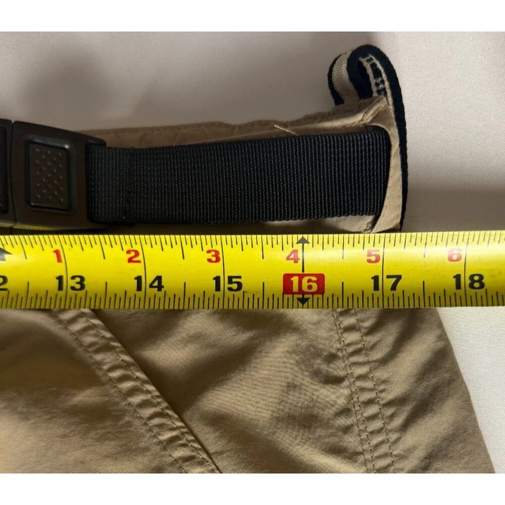 Vintage Y2K The North Face Convertible Pants Mens M Khaki Nylon Zip Off Belted